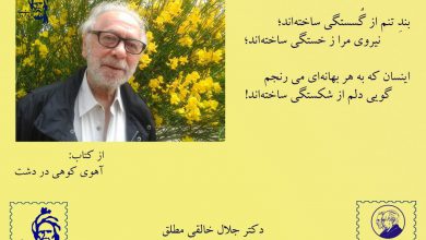 تصویر از بندِ تنم از گُسستگي ساختهاند