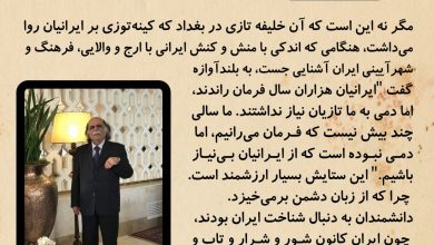 تصویر از ایران کانون شور و شرار و تاب و تب است.